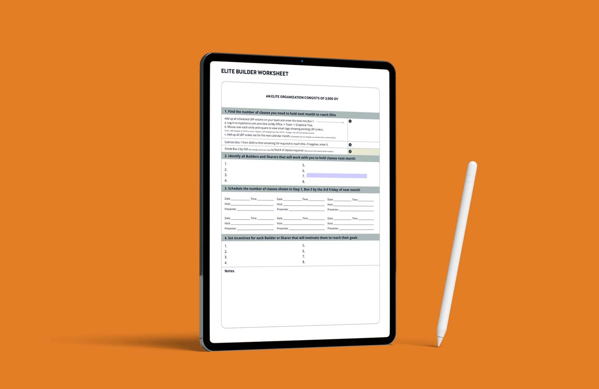 Interactive PDF – Elite Builder Worksheet – Back to Basics – Thumbnail Free Essential Oil Resources doTERRA
